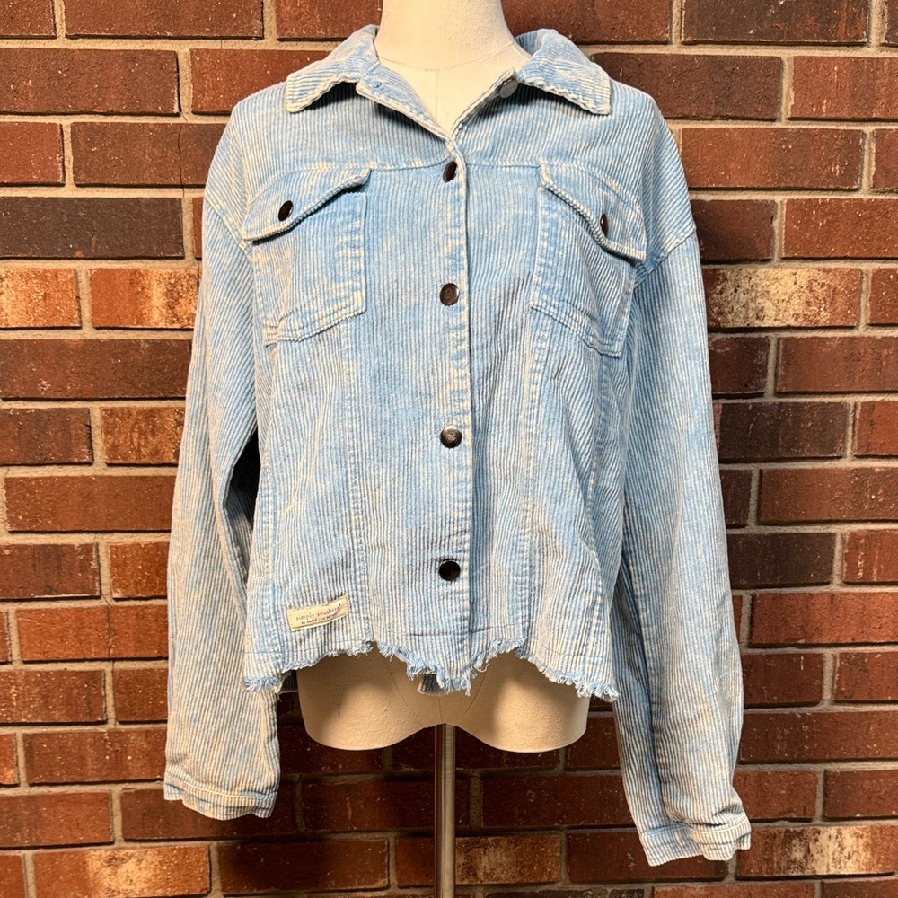 Simply Southern Glacier Corduroy Jacket Size XL - Picture 2 of 12